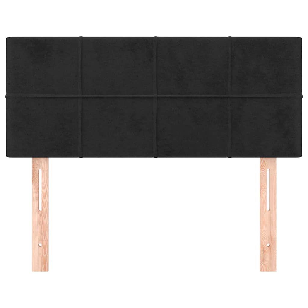 Uzglavlje crno 90x5x78/88 cm baršunasto