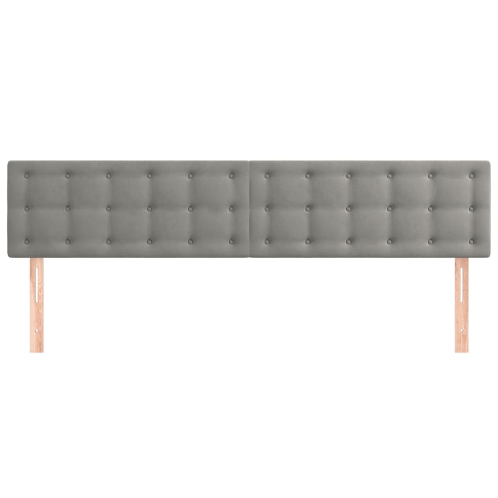 Uzglavlja svjetlosiva 160x5x78/88 cm baršunasta