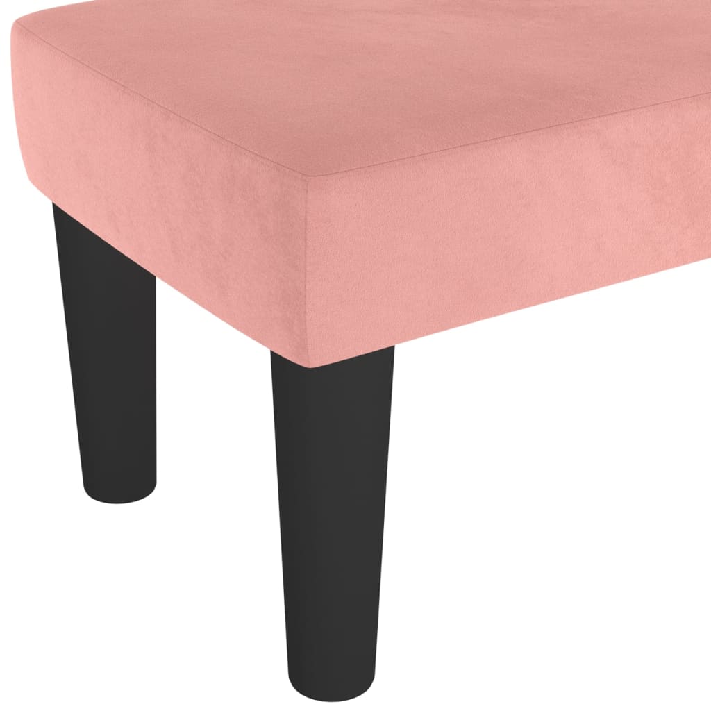 Klupa ružičasti 100x30x30 cm baršunasti