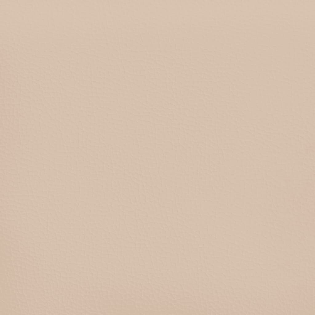 Madrac s oprugama srednje tvrdoće boja cappuccina 100x200x20 cm od umjetne kože