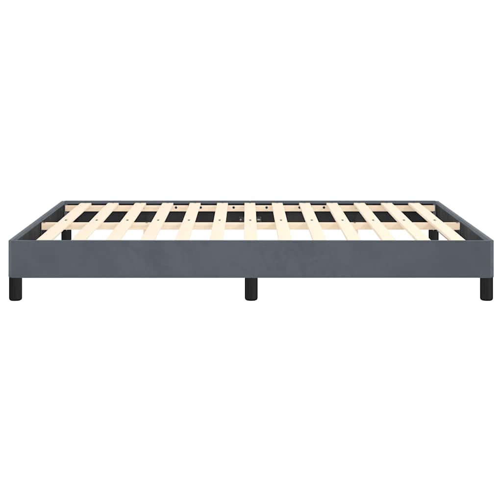 Okvir kreveta bez madraca tamno sivi 152x203 cm Queen baršun