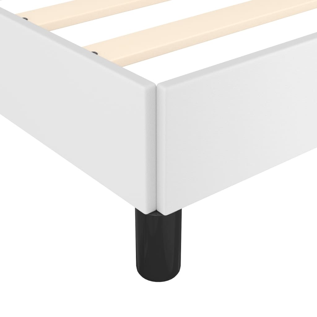 Okvir za krevet bijela 160x200 cm od umjetne kože