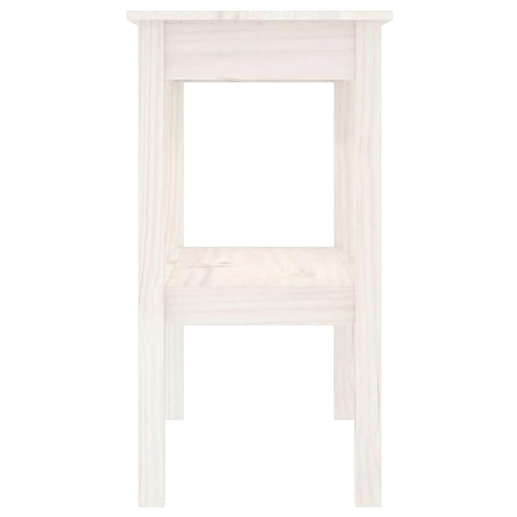 Konzolni stol bijeli 80x40x75 cm od masivne borovine