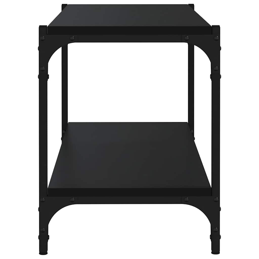 TV ormarić crni 80 x 33 x 41 cm od konstruiranog drva i čelika