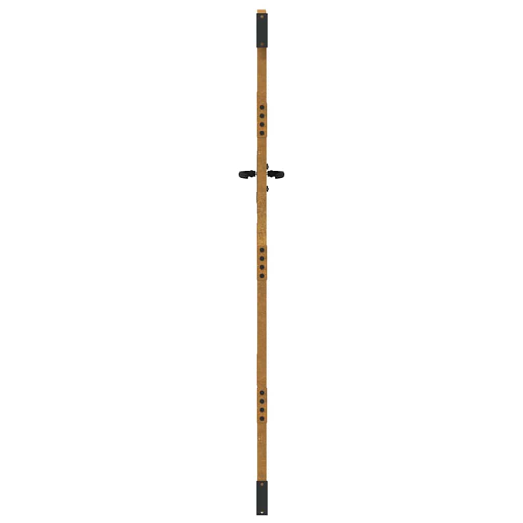 Vrtna vrata 85 x 200 cm od čelika COR-TEN s uzorkom bambusa