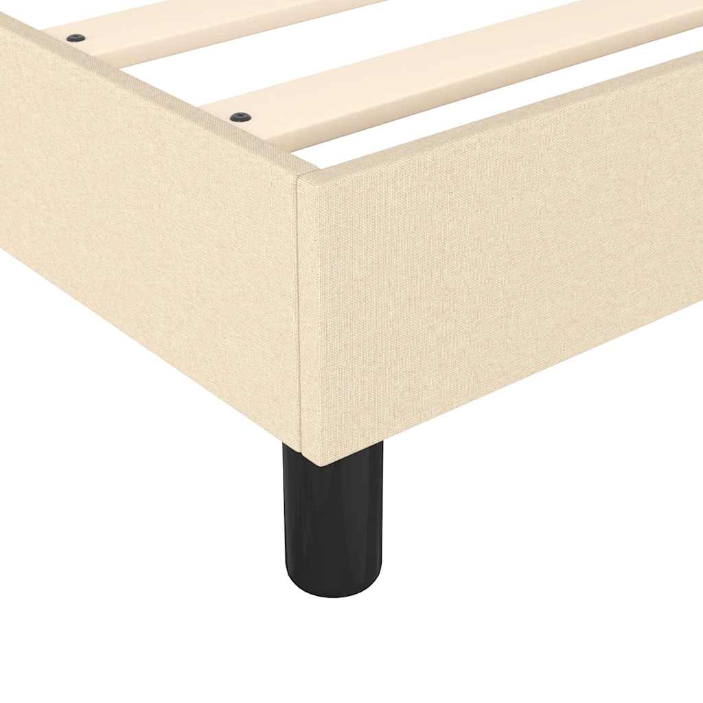 Okvir za krevet s oprugom Krem 80x200cm Tkanina