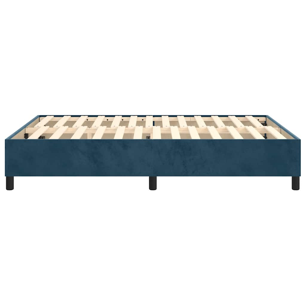 Okvir za krevet s oprugom tamnoplavi 140x190 cm baršunasti