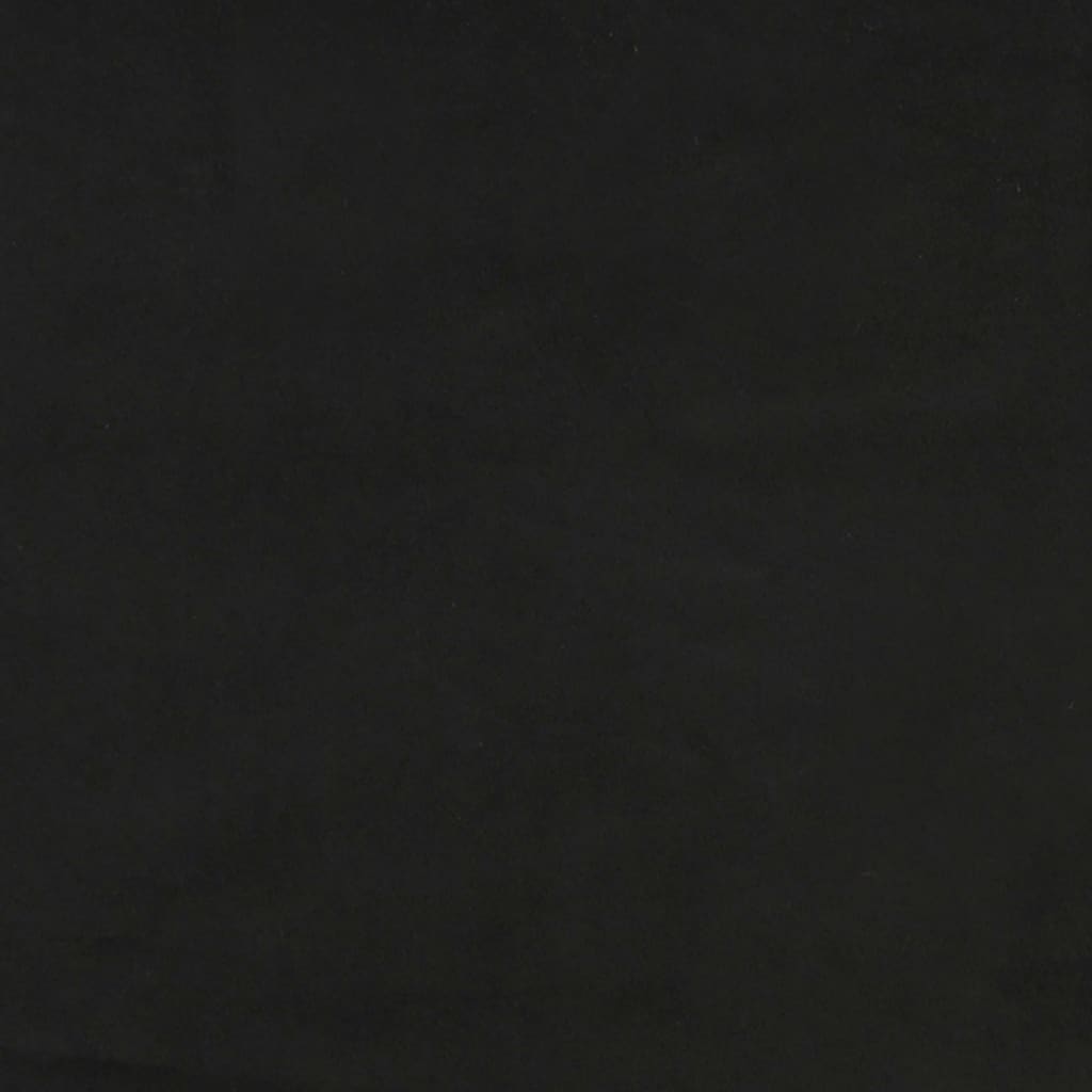 Uzglavlje Crno 90x5x118/128 cm Baršunasto