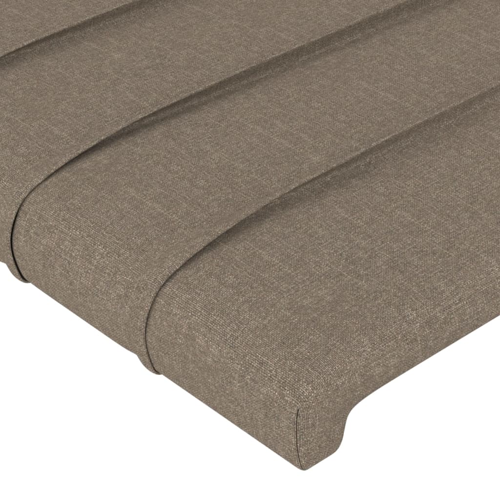 Uzglavlje boje taupe 160x5x118/128 cm tkanina