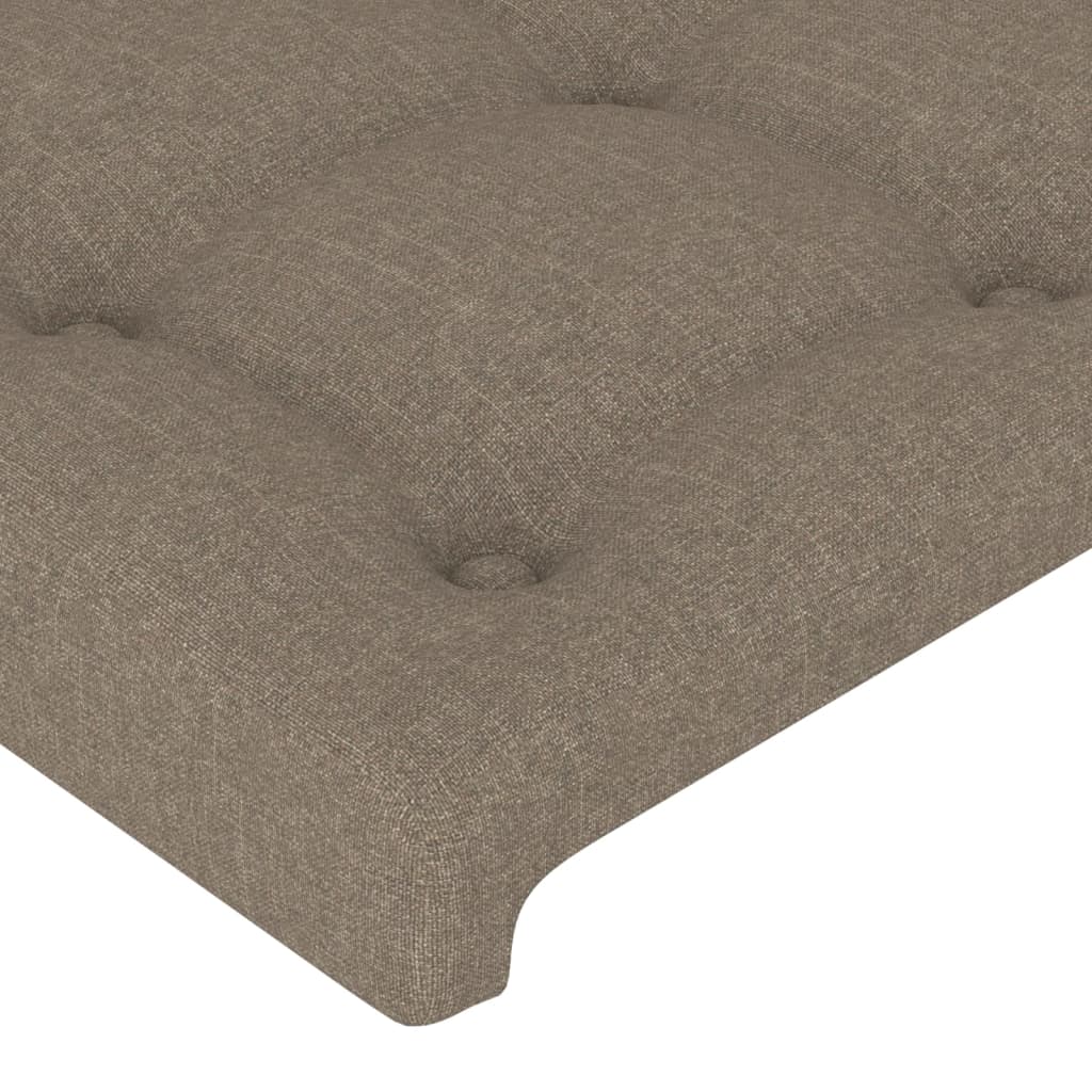 Uzglavlje boje taupe 200x5x118/128 cm tkanina
