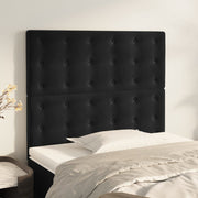 Uzglavlje Crno 90x5x118/128 cm Baršunasto