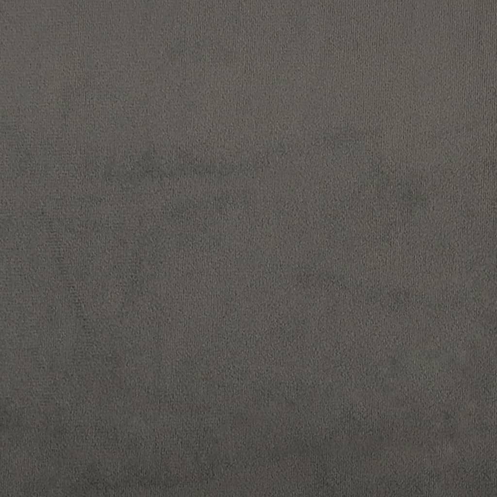 Uzglavlje s ušima tamnosivo 147x23x78/88 cm baršunasto