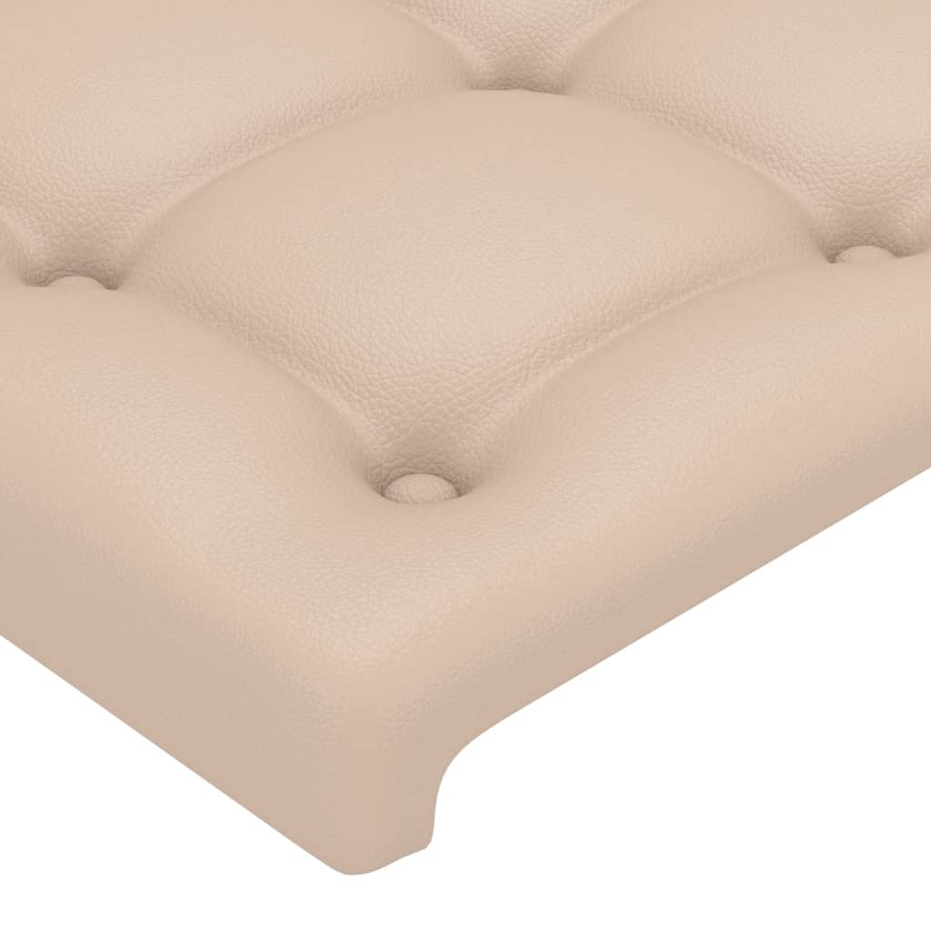 Uzglavlje s ušima boja cappuccina 183x23x78/88 cm umjetna koža