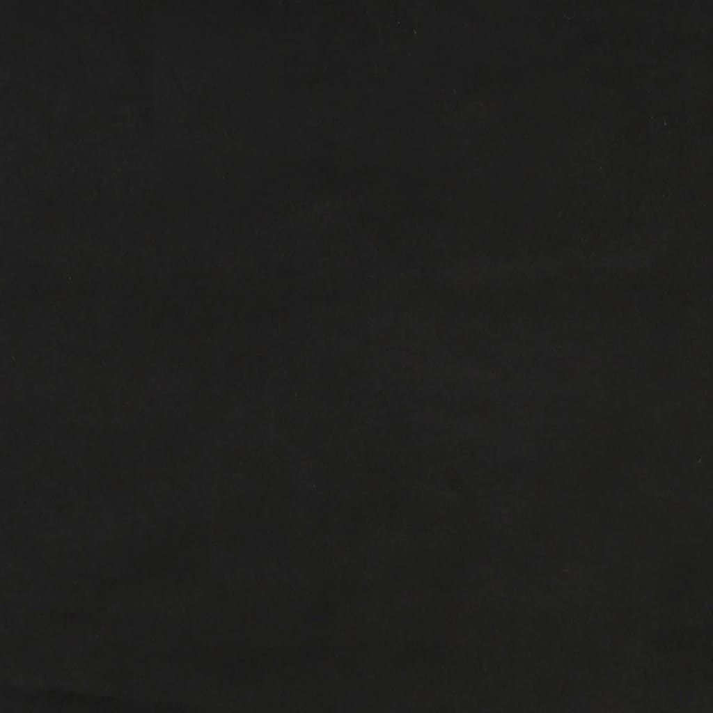 Uzglavlje s ušima crno 163x23x78/88 cm baršunasto
