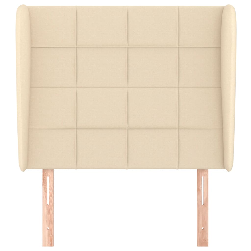Uzglavlje s ušima krem 93x23x118/128 cm od tkanine