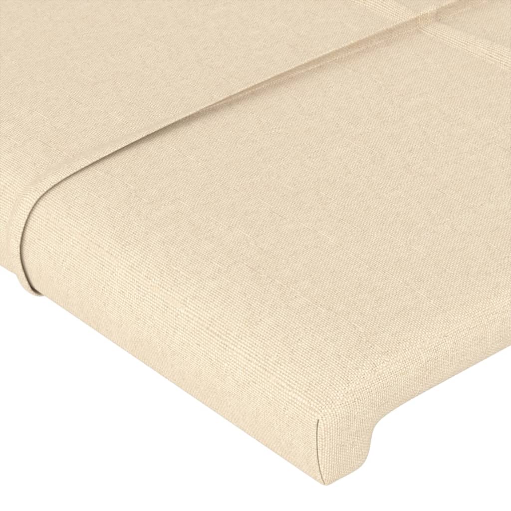 Uzglavlje s ušima krem 103x23x118/128 cm od tkanine