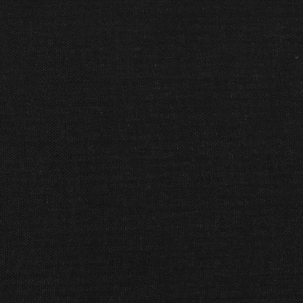 Uzglavlje s ušima crno 183x23x118/128 cm od tkanine