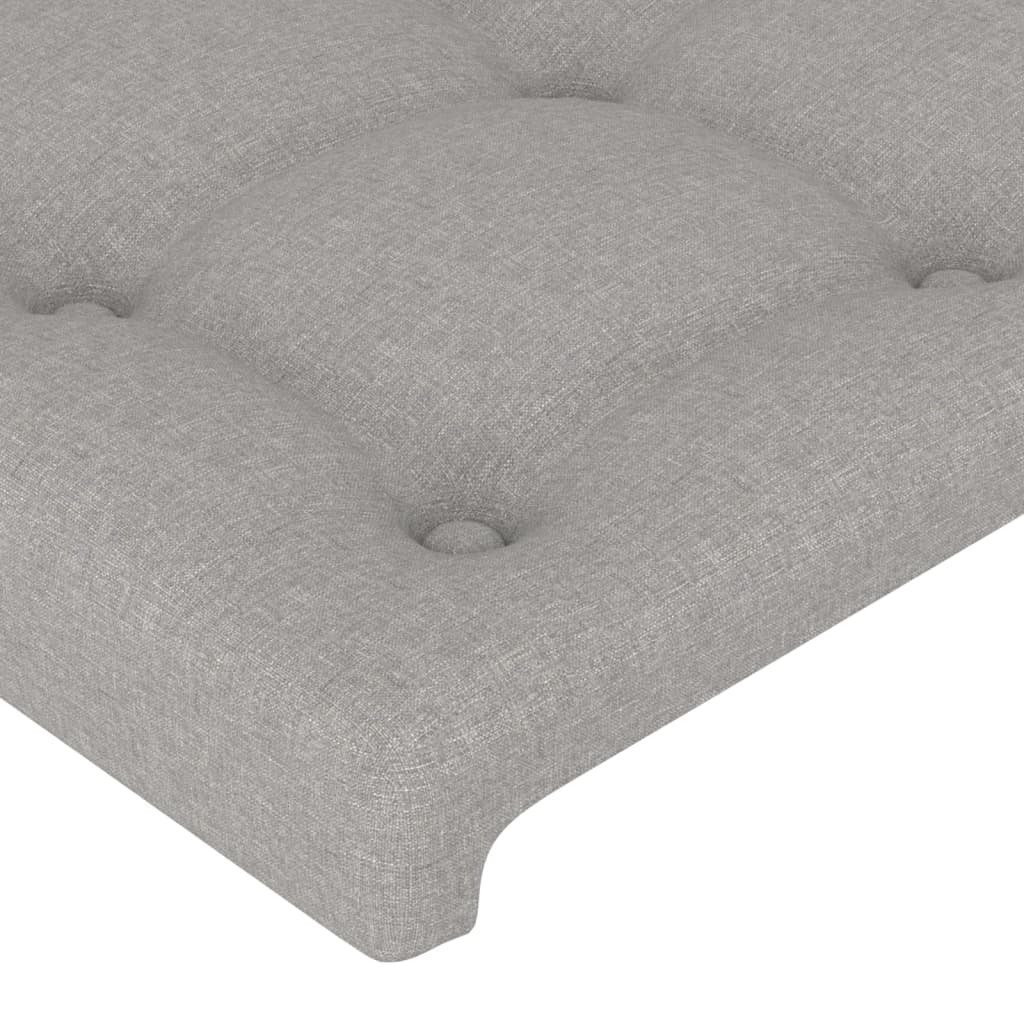Uzglavlje s ušima svjetlosivo 93x23x118/128 cm od tkanine
