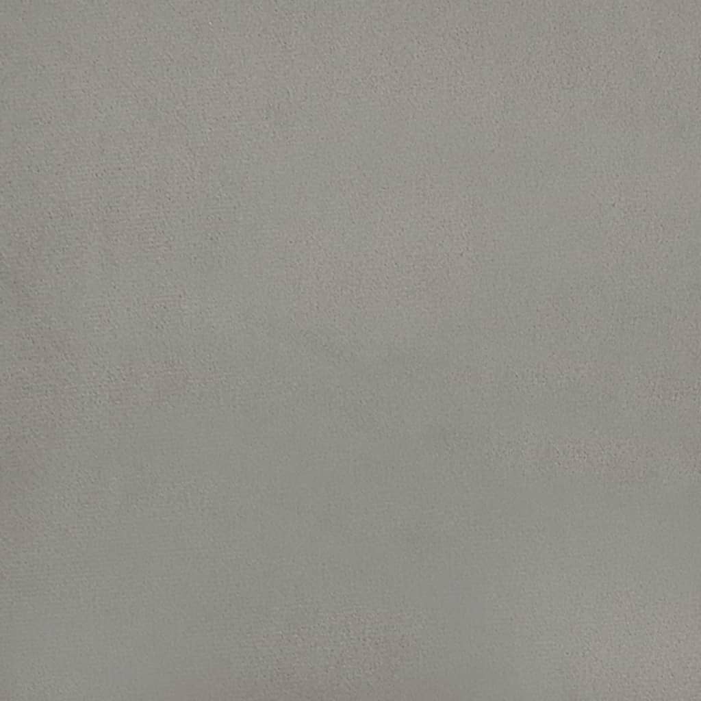 Uzglavlje s ušima svjetlosivo 203x16x78/88 cm baršunasto