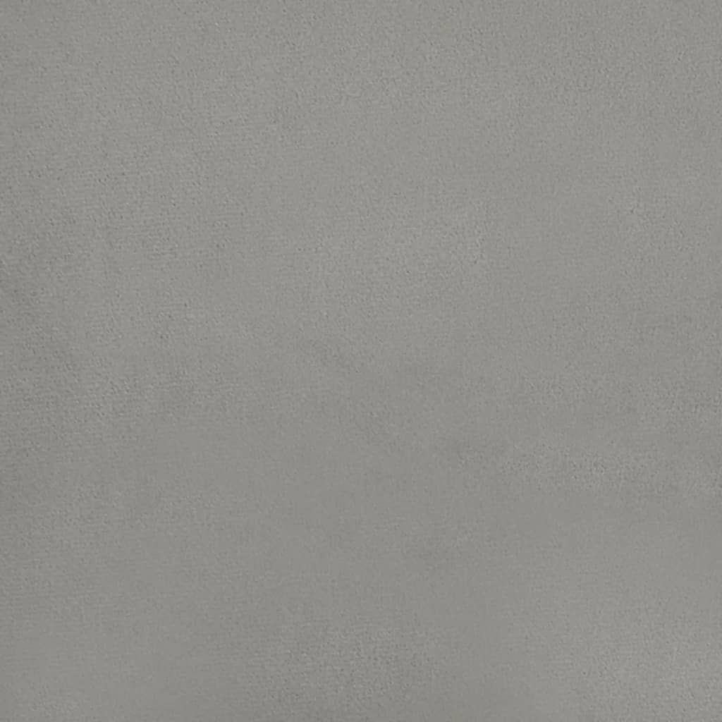 Uzglavlje s ušima svjetlosivo 163x16x78/88 cm baršunasto