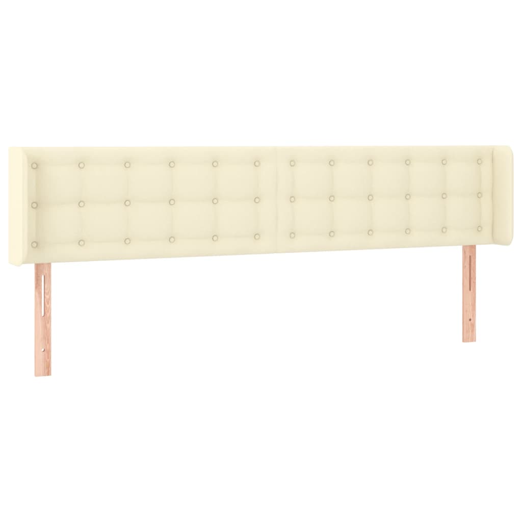 Uzglavlje s ušima krem 183x16x78/88 cm od od umjetne kože