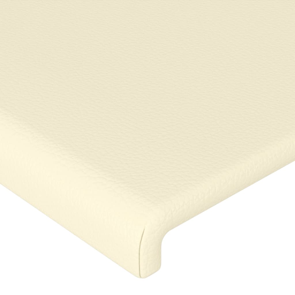 Uzglavlje s ušima krem 163x16x118/128 cm od umjetne kože