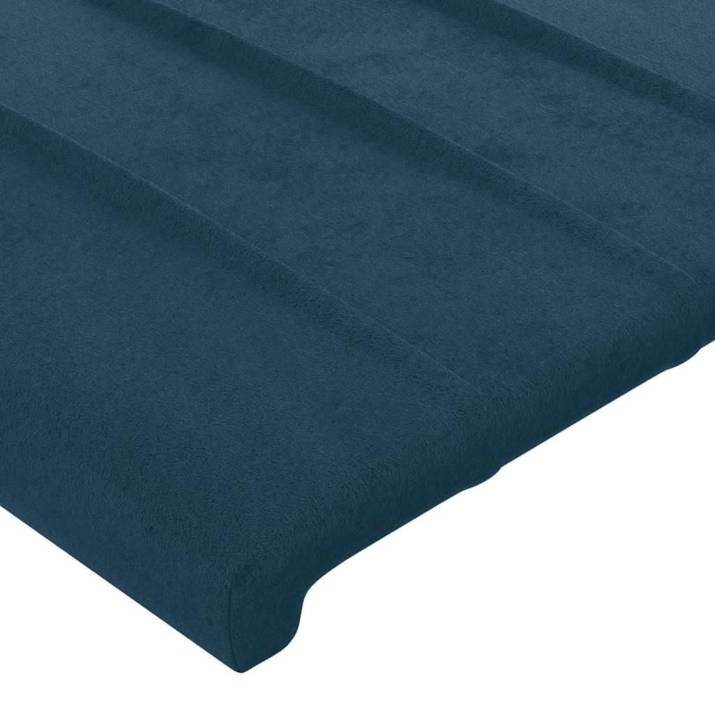 Uzglavlje s ušima tamnoplavo 83x16x118/128 cm baršunasto