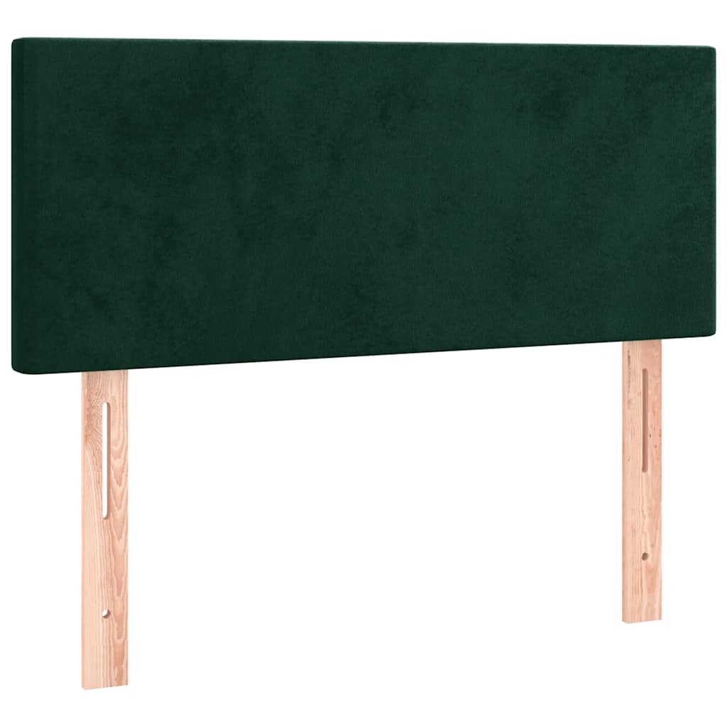LED uzglavlje tamnozeleno 80 x 5 x 78/88 cm baršunasto