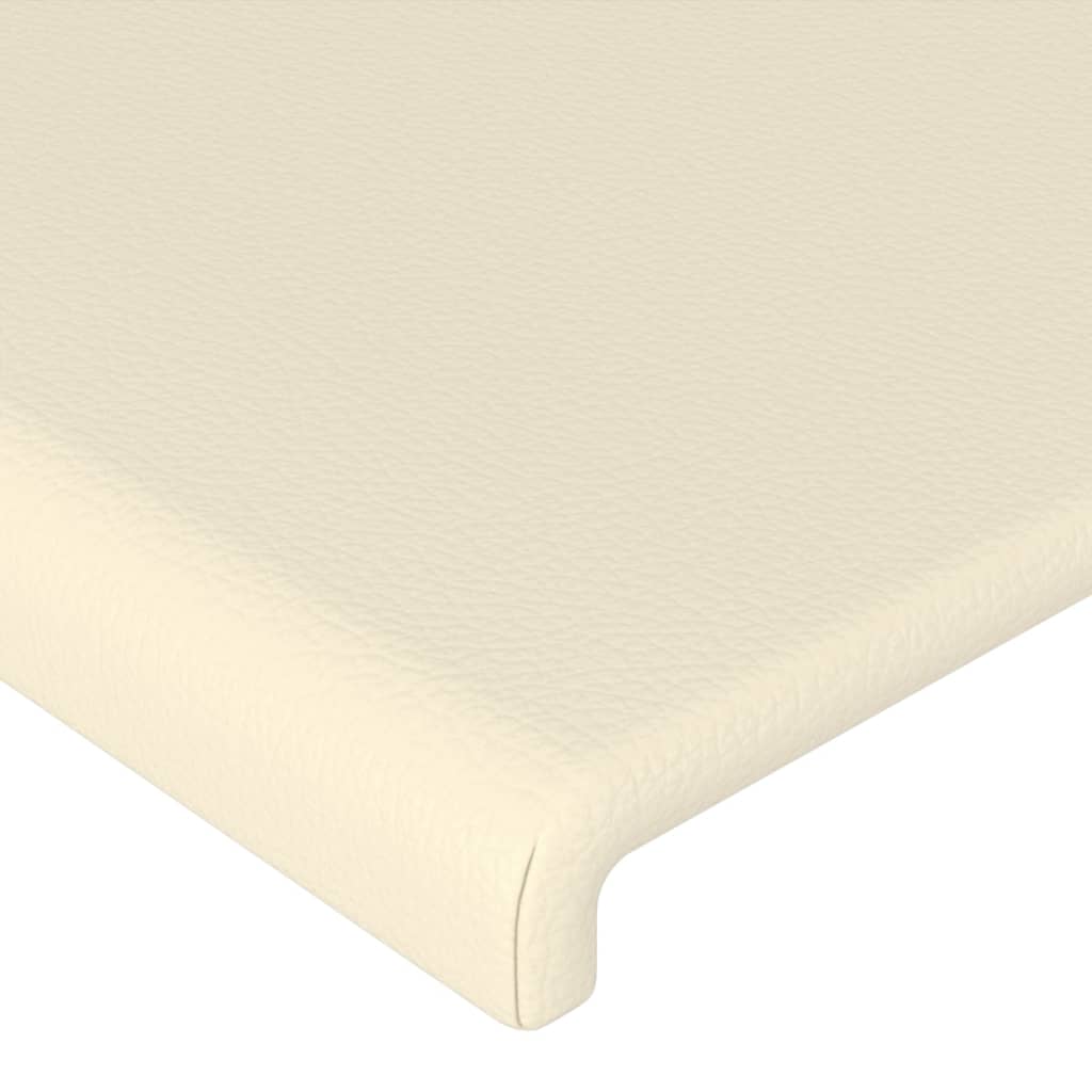 LED uzglavlje krem 200 x 5 x 78/88 cm od umjetne kože