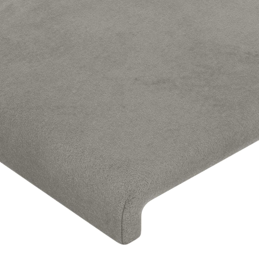 LED uzglavlje svjetlosivo 180x5x118/128 cm baršunasto