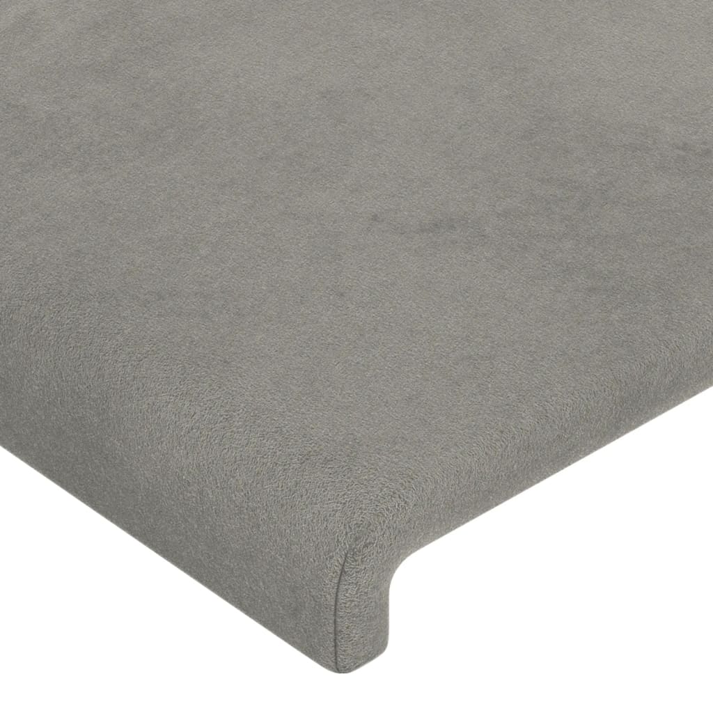 LED uzglavlje svjetlosivo 200x5x118/128 cm baršunasto