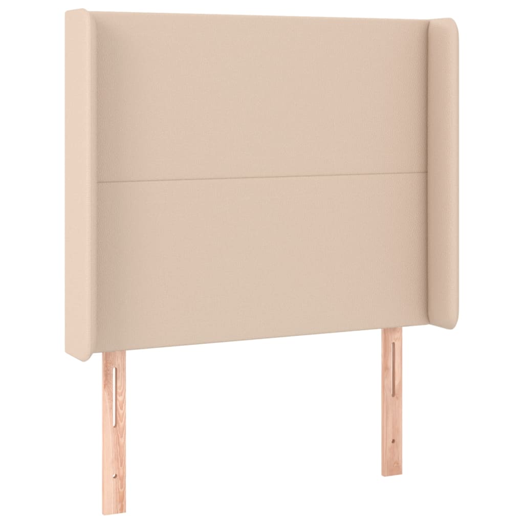 LED uzglavlje boja cappuccina 93x16x118/128 cm od umjetne kože