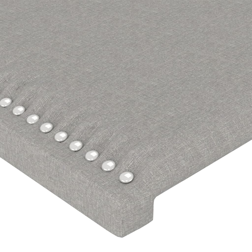 LED uzglavlje svjetlosivo 103 x 16 x 118/128 cm od tkanine
