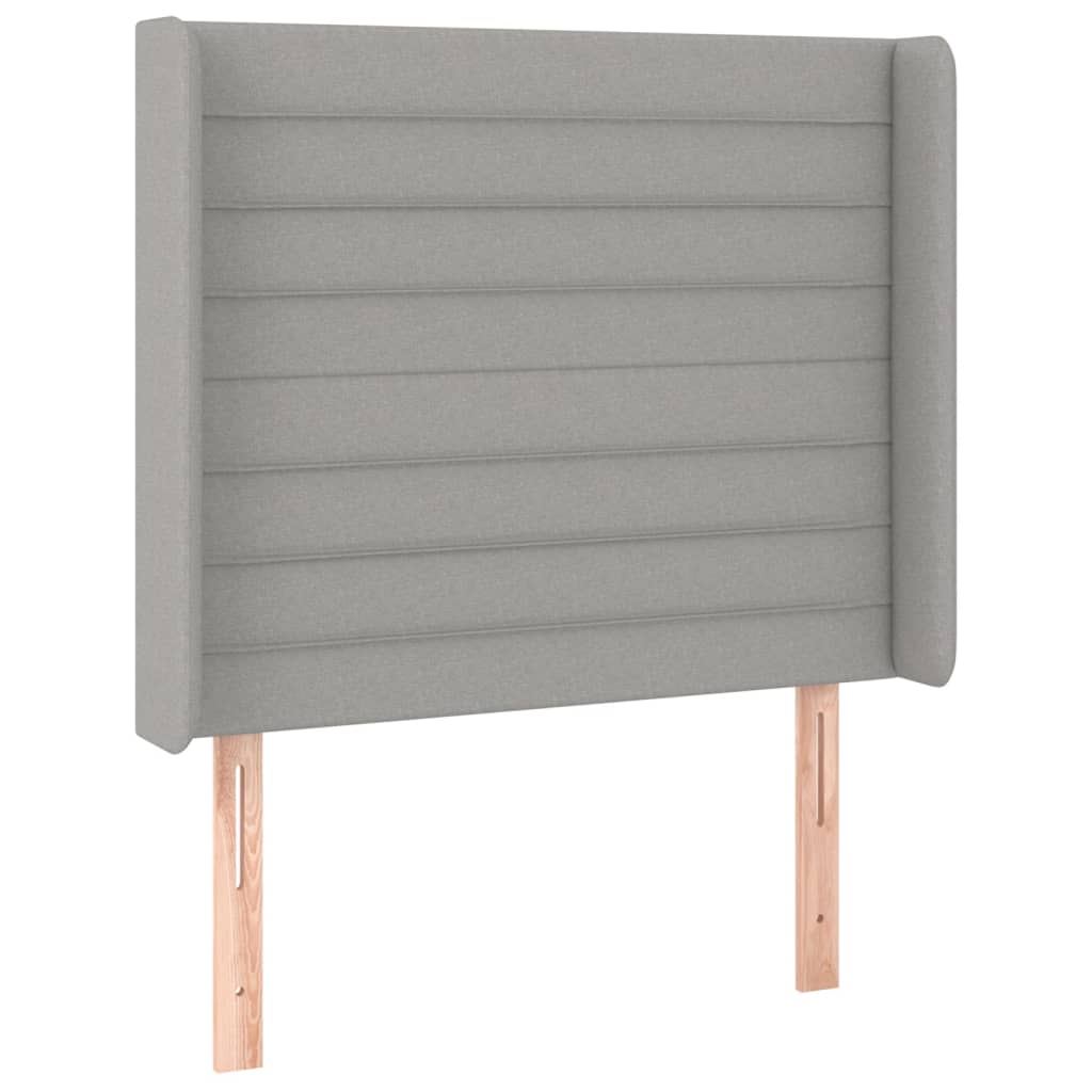 LED uzglavlje svjetlosivo 103 x 16 x 118/128 cm od tkanine