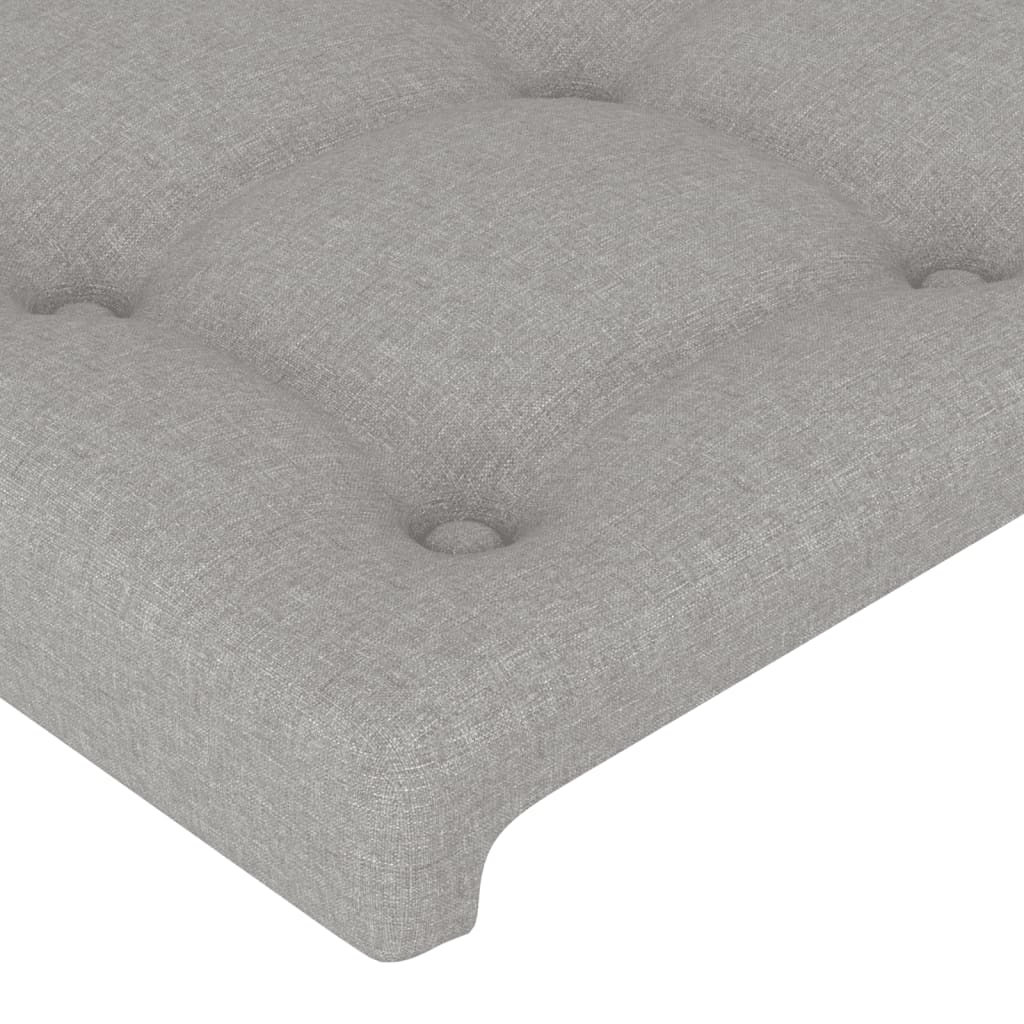 LED uzglavlje svjetlosivo 103 x 16 x 118/128 cm od tkanine