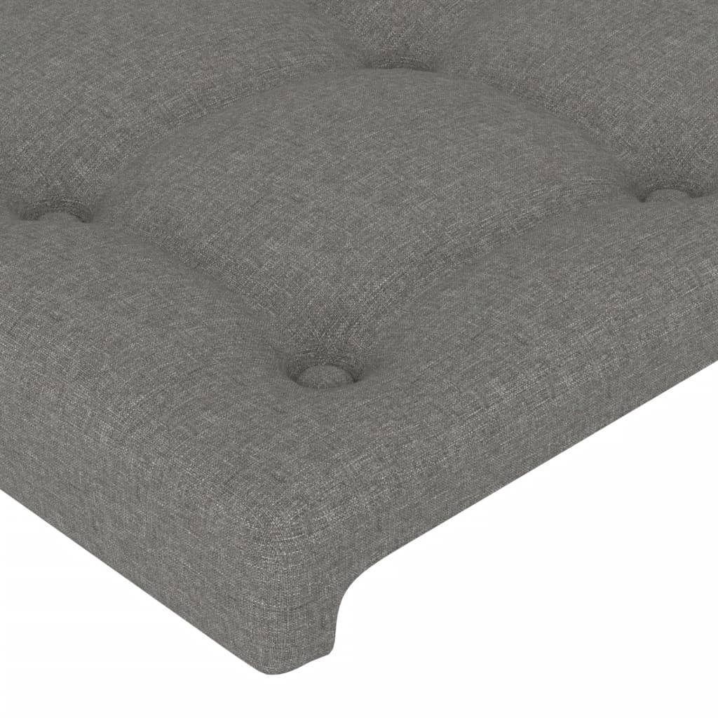 LED uzglavlje tamnosivo 183 x 16 x 118/128 cm od tkanine