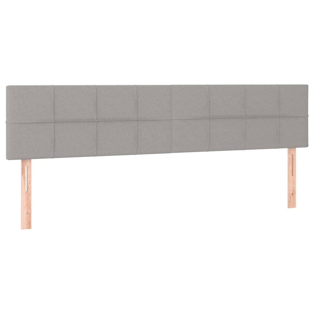 Krevet box spring s madracem LED svjetlosivi 180x200 cm tkanina