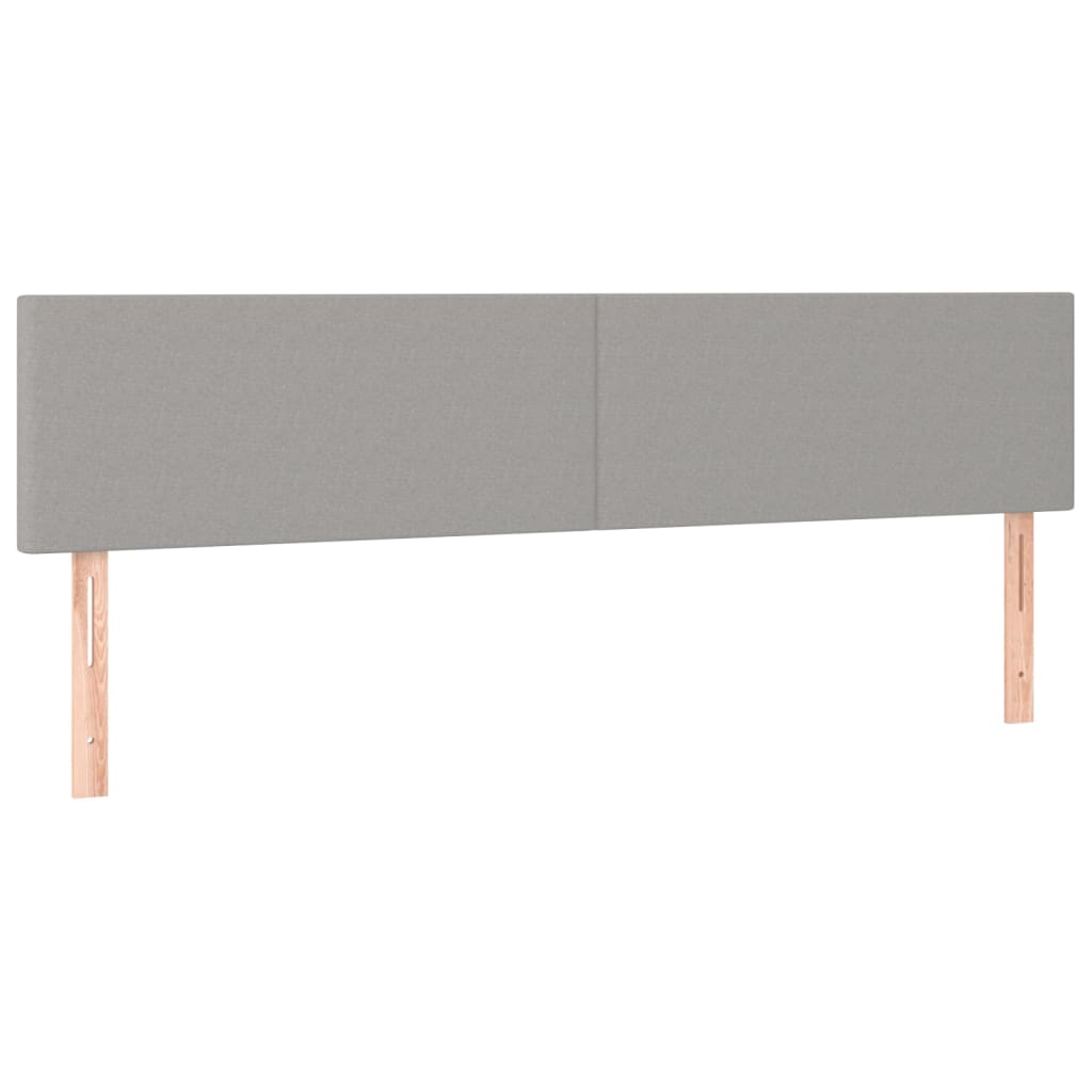 Krevet box spring s madracem LED svjetlosivi 180x200 cm tkanina