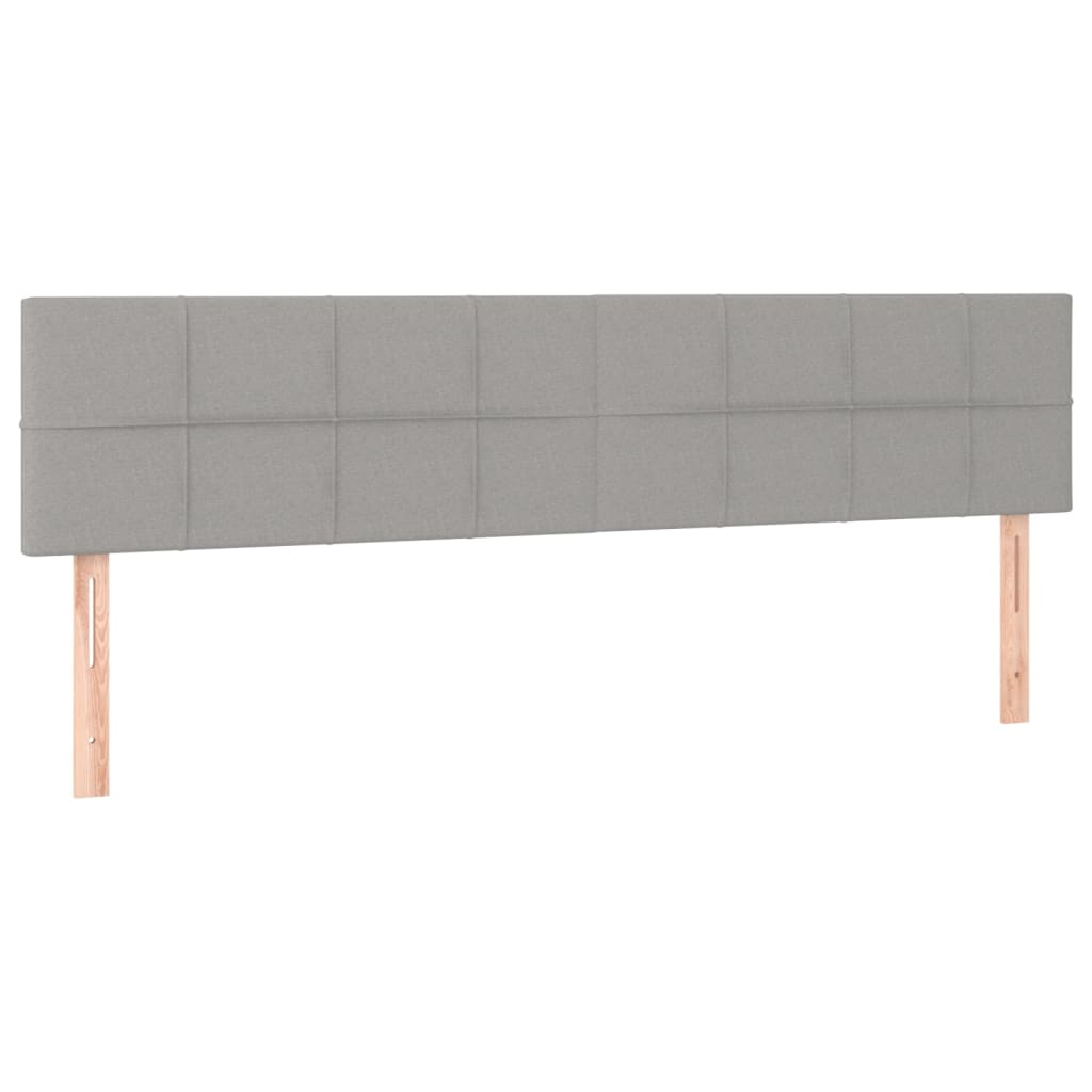 Krevet box spring s madracem LED svjetlosivi 180x200 cm tkanina