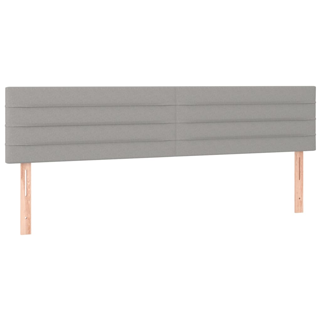Krevet box spring s madracem LED svjetlosivi 180x200 cm tkanina