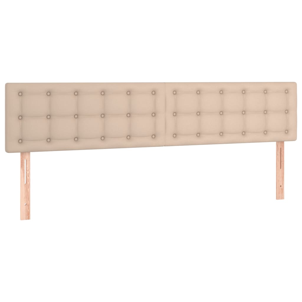 Krevet box spring madrac LED cappuccino 200x200cm umjetna koža
