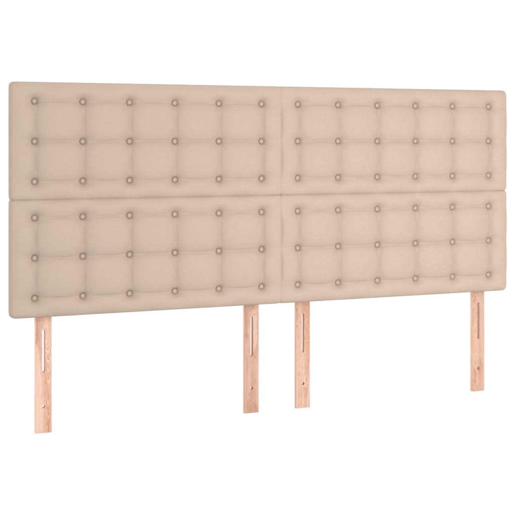 Krevet box spring madrac LED cappuccino 160x200cm umjetna koža