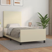 Okvir za krevet s uzglavljem krem 80 x 200 cm od umjetne kože