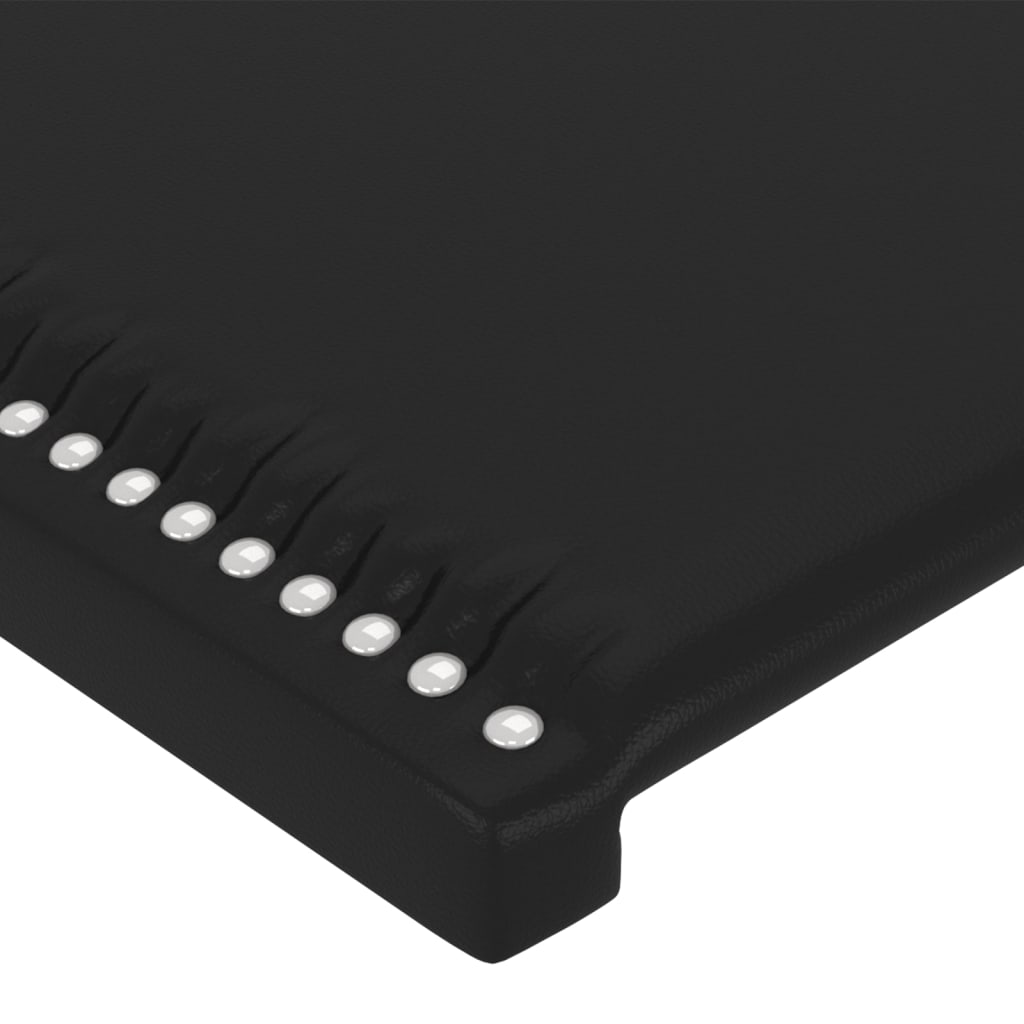 Okvir za krevet s uzglavljem crni 140x200 cm od umjetne kože