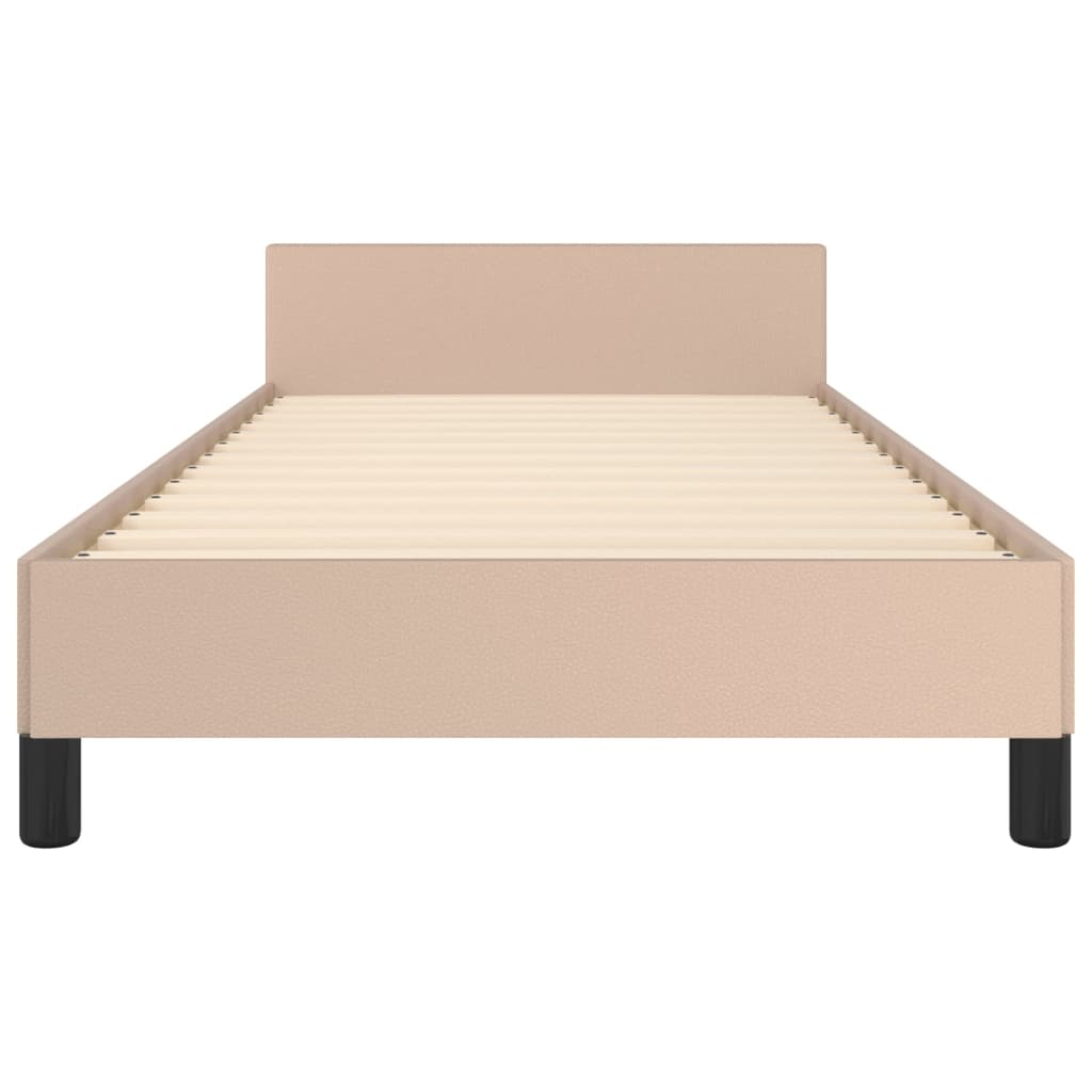 Okvir za krevet s uzglavljem cappuccino 80x200 cm umjetna koža