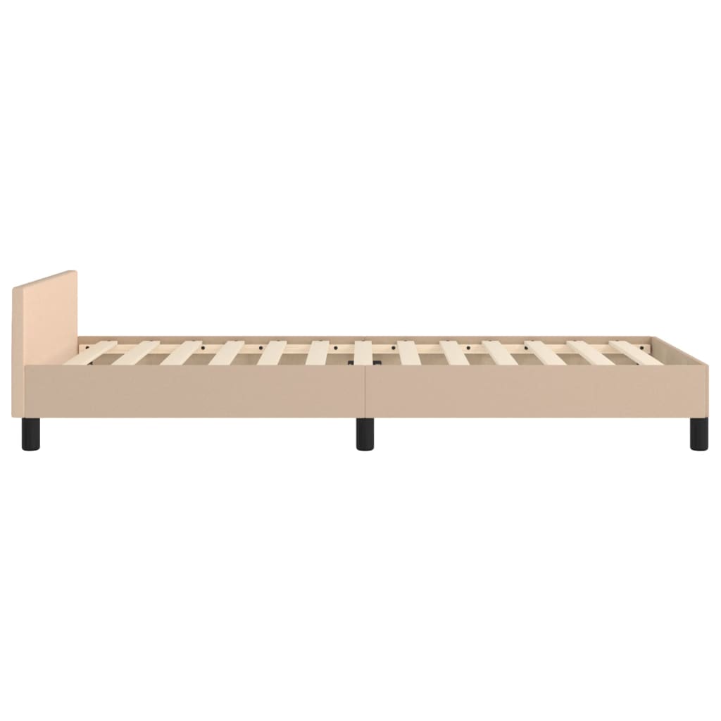Okvir za krevet s uzglavljem cappuccino 80x200 cm umjetna koža