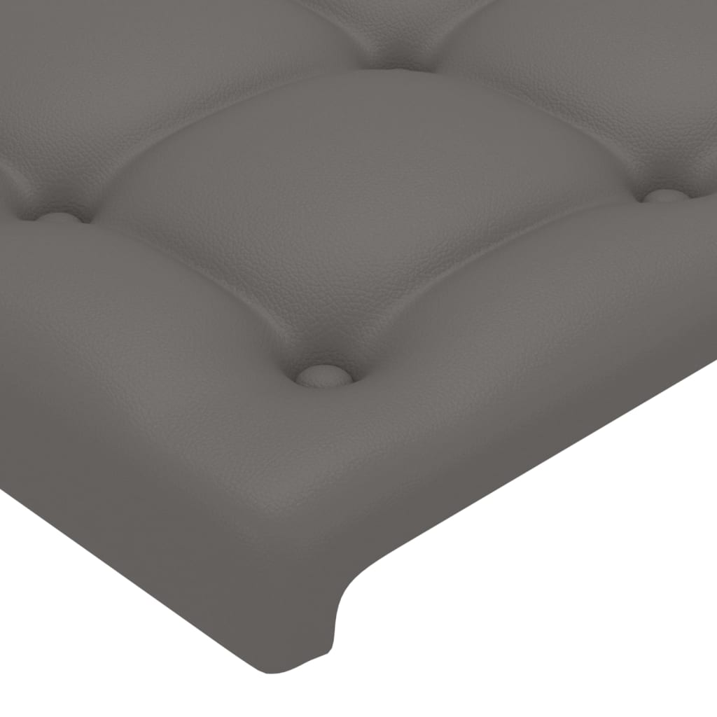 Okvir za krevet s uzglavljem sivi 180x200 cm od umjetne kože