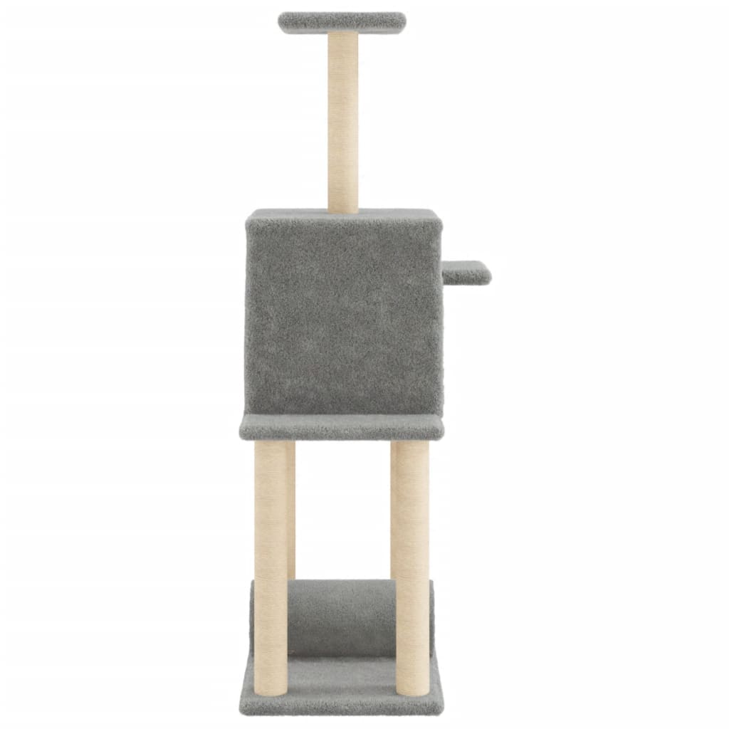 Penjalica za mačke sa stupovima za grebanje svjetlosiva 122 cm