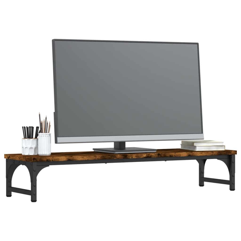 Stalak za monitor boja dimljenog hrasta 85x23x15,5 cm drveni