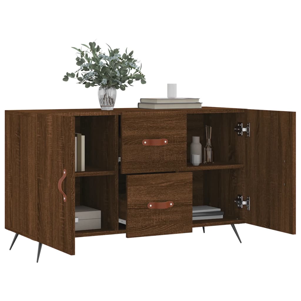 Komoda smeđa boja hrasta 100 x 36 x 60 cm od konstruiranog drva